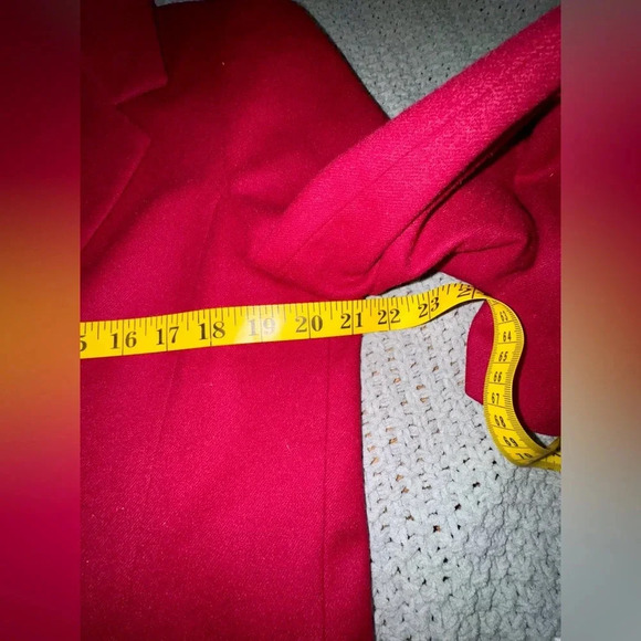 Vintage Pendelton Red Burgundy Wool Blazer size 16 - Picture 6 of 7